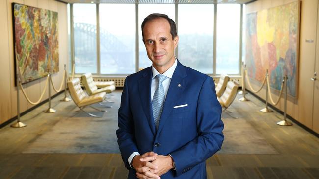 AMP Chief Executive Francesco De Ferrari at the Sydney offices. Picture: John Feder/The Australian.