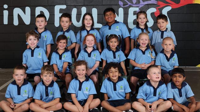 My First Year: Ormeau State School Prep E. Back row: Benji, Luka, Ruby, Jaxson, Isabella, Arlo. Middle row: Pymm, Zariah, Brooklyn, Avia-Rose, Freya, Owen. Front row: Vinny, Lucas, Elodie, Adam, Kash, Ryaan. Picture: Glenn Hampson.