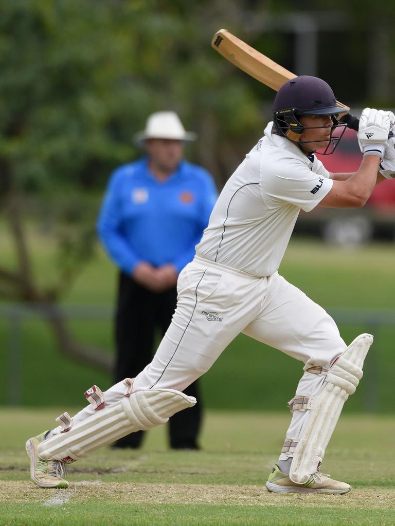 Kookaburra Cup cricket - Queens vs. Mudgeeraba Nerang at Greg Chaplin Oval, Southport. Mudgeeraba batsman Brad Munro. (Photos/Steve Holland)