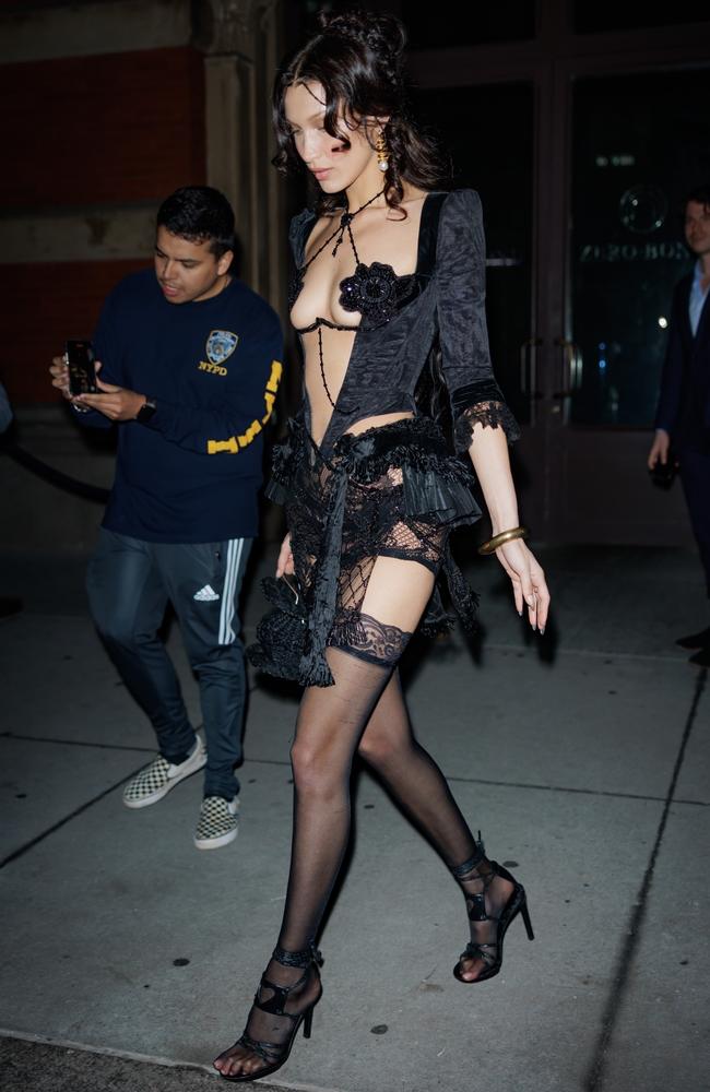 Bella Hadid Wore Nipple Pasties and Sheer Stockings to the 2022 Met Gala  After-Party