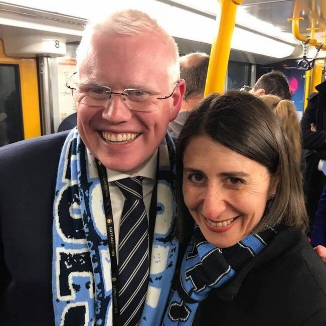 Gareth Ward with Gladys Berejiklian. Picture: Facebook