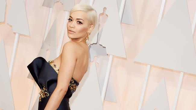 Big night ... pop star Rita Ora on the Oscars red carpet. Picture: Getty Images