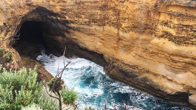 The Thunder Cave formed from millions of years of erosion in the Southern Ocean. Picture: Facebook