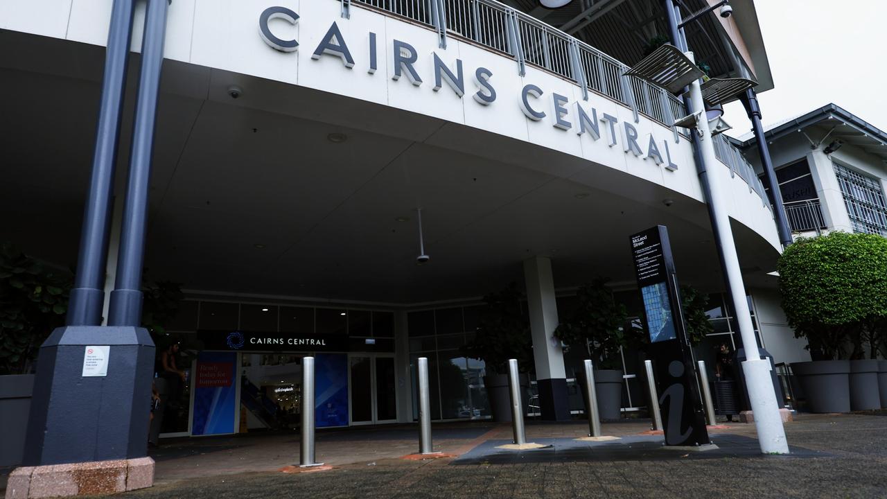 The main entrance to Cairns Central shopping centre, at the intersection of McLeod Street and Shields Street in the Cairns CBD. Picture: Brendan Radke