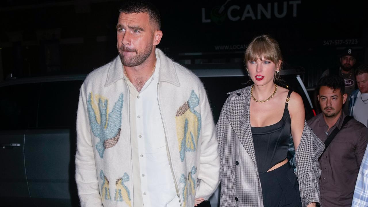 Travis Kelce and Taylor Swift. (Photo by Gotham/GC Images)