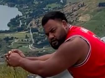 Taniela Tupou in Queenstown, where he completed a frightening bungy jump.