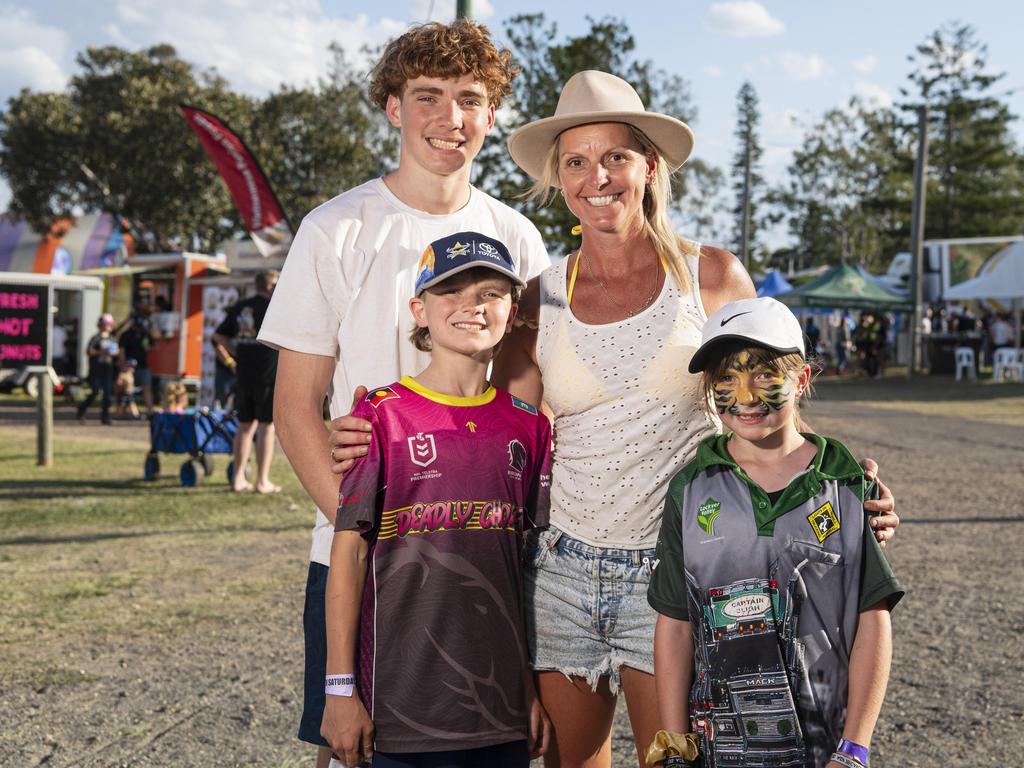 At Lights on the Hill Trucking Memorial are (from left) Jesse, Casey-Lee, Brenda, and Madilyn Ashley at Gatton Showgrounds, Saturday, October 5, 2024. Picture: Kevin Farmer