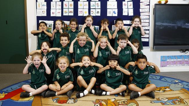 My First Year 2024: Trinity Anglican School Kewarra Beach: prep R: back: Shahmeer, Aria, Emi, Macey, Mackenzie, Ron, Idelma; middle: William, Leo, Abigail, Sofia, Harry, Charlotte; front: Murphy, Lyra, Lulu, Isabella, Tasi. Absent: Arlo. Picture: Brendan Radke