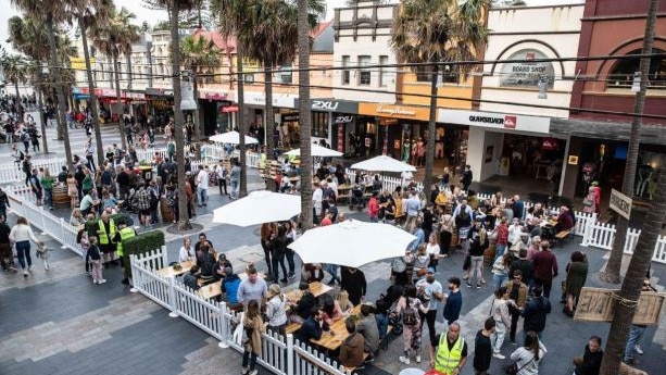 The officers were conducting licensing checks on The Corso at Manly during the time of the alleged attack.