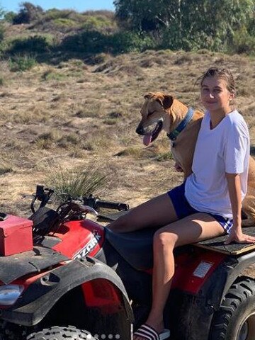 Cripps and Fontana spent most of isolation at his family farm, five hours north of Perth with dog Ron. Picture: Instagram