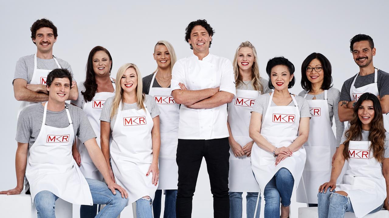 Colin Fassnidge’s team on MKR. Picture: Channel 7