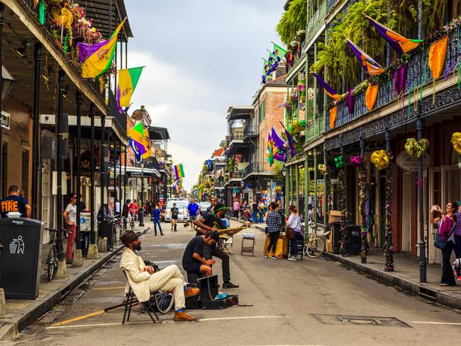 Street musicians in the French Quarter.