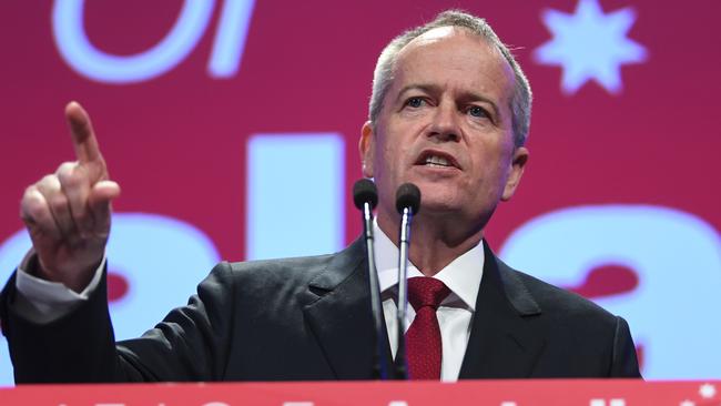 Bill Shorten cranked up class-warfare rhetoric. Picture: AAP Image/Lukas Coch