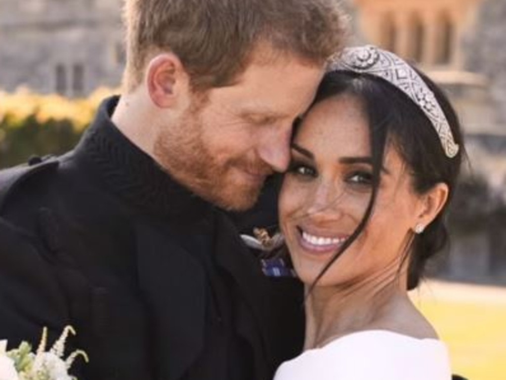 Prince Harry and Meghan Markle on their wedding day. Picture: Netflix