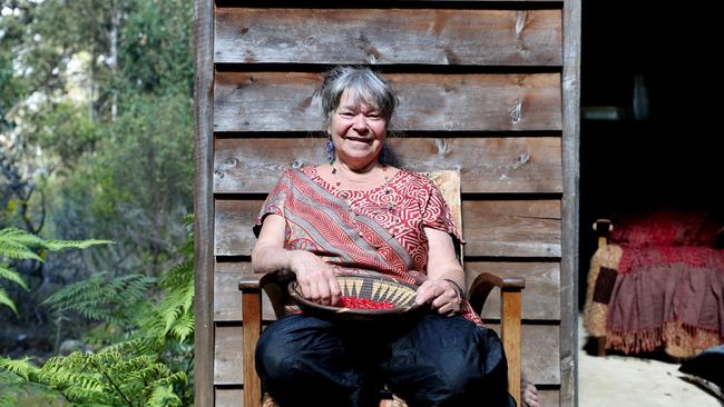 Horticulturalist, herbalist and elder Kris Schaffer, feels at peace in her garden at her home in Neika. Picture: SAM ROSEWARNE