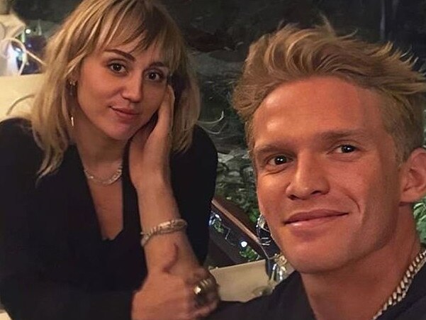 Cody Simpson and Miley Cyrus.  Picture:  Instagram