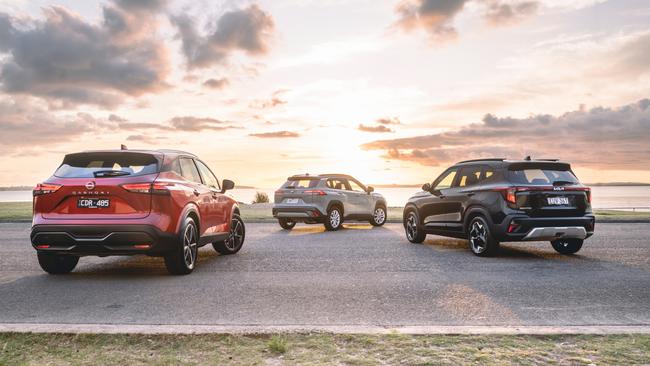 The Nissan Qashqai, Toyota Corolla Cross and Kia Seltos are the newest small SUVs on sale. Photo by Thomas Wielecki