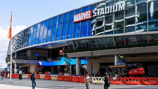 The AFL has detailed long-term plans to make its Docklands stadium the centre of a revamped Docklands precinct. Picture: Aaron Francis