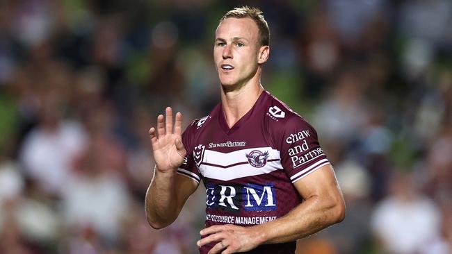 Manly captain Daly Cherry-Evans can’t wait to lock horns with Penrith in round 1. Picture: Cameron Spencer/Getty Images