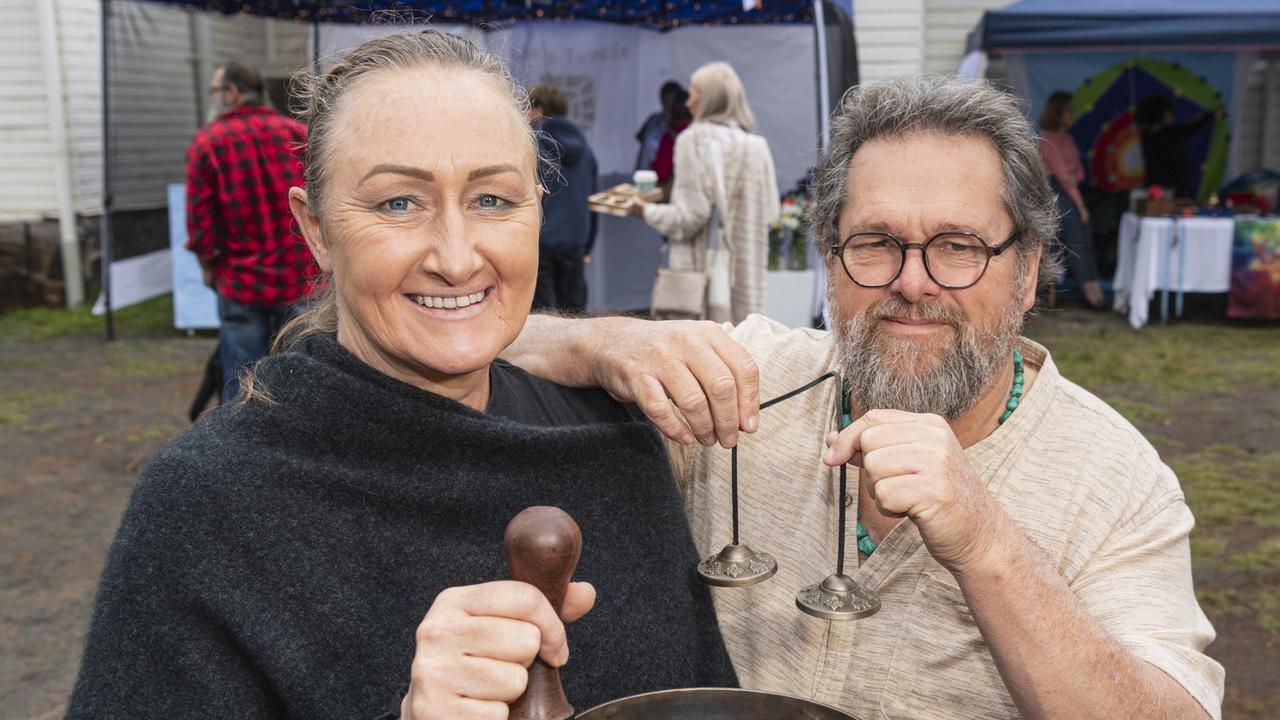 Toowoomba Spiritual Fair organisers Peta Bradley and Micheal Minogue, Saturday, May 25, 2024. Picture: Kevin Farmer