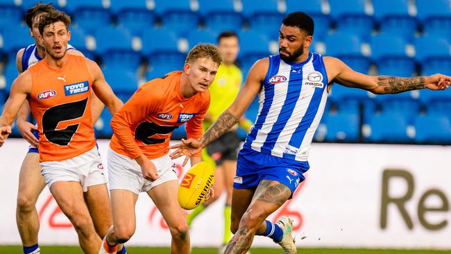 Tarryn Thomas has impressed since returning to the North Melbourne side. Picture: Linda Higginson