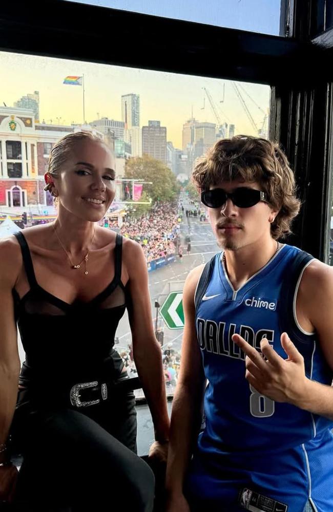 The mum-and-son duo attended an event with views over Oxford Street in Darlinghurst, Sydney. Picture: Instagram/pipedwards