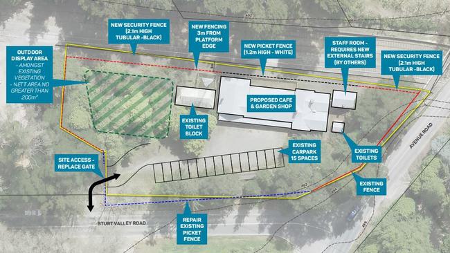 The Mount Lofty Railway Station would be turned into a cafe by the family behind Karkoo Nursery at Oakbank under new plans.