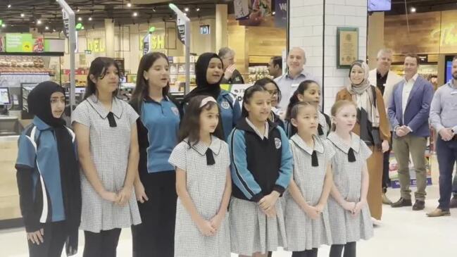 Leppington Public School students perform at shopping centre opening