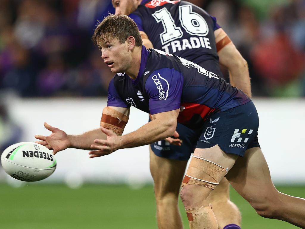 Grant’s Storm obliterated the Rabbitohs on Thursday night. (Photo by Robert Cianflone/Getty Images)