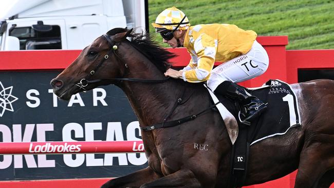 Sir Delius impressively wins the JRA Chairman’s Handicap at Doomben Picture: Grant Peters/Trackside Photography