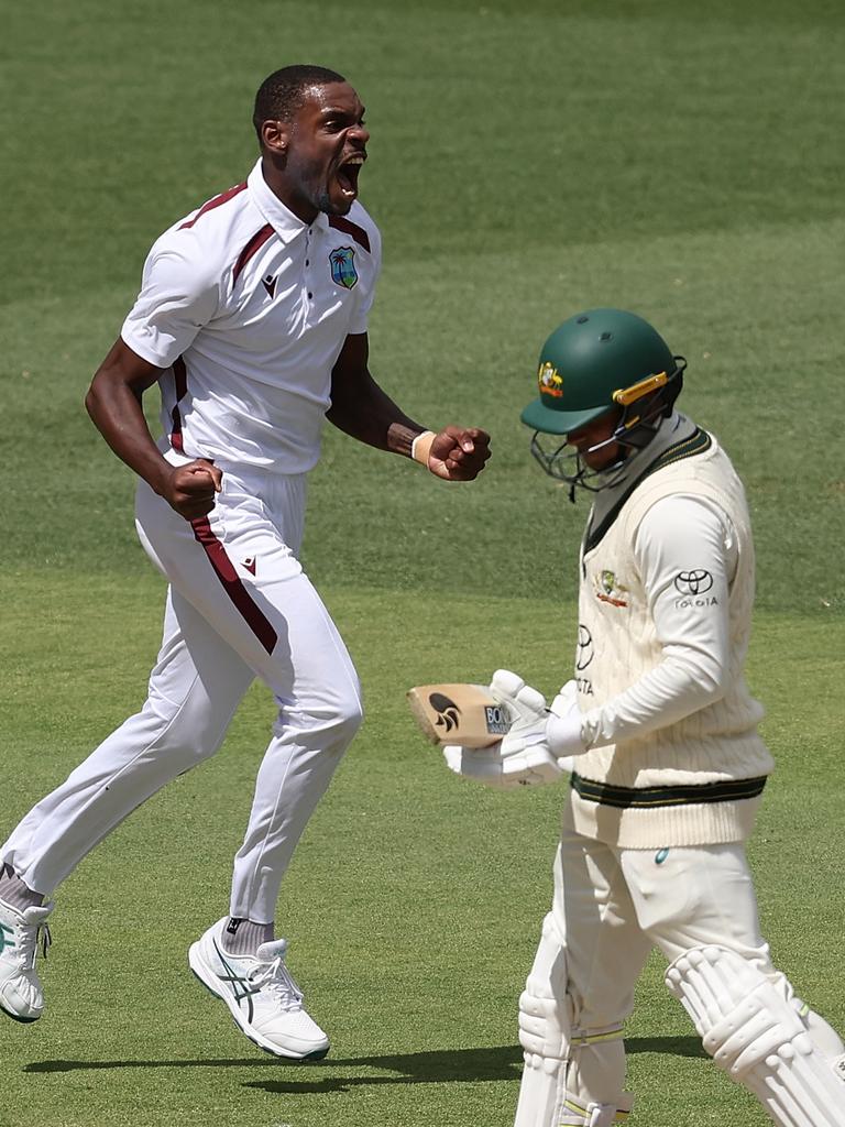 Usman Khawaja was the next man to go. (Photo by Paul Kane/Getty Images)