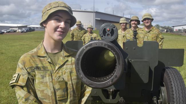 Royal Australian Artillery 8th/12th Regiment GNR Mia Johns will be participating in the 81st Bombing of Darwin commemoration. Picture: Mike D