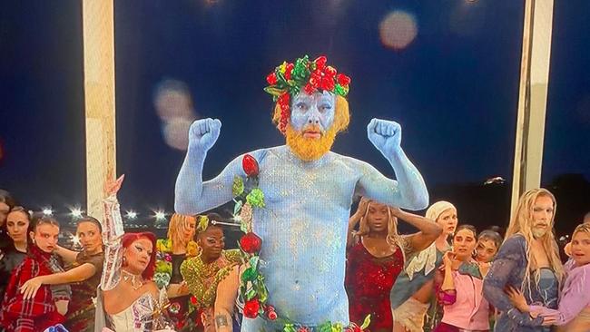 The speechless moment of the opening ceremony came when Gédéon, a French artist, embodied the Greek God Dionysus.