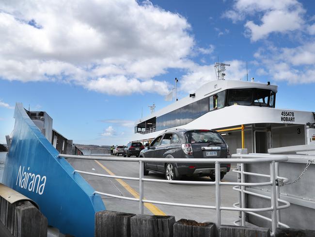 New Bruny Island ferry Nairana is now in operation linking Kettering and Bruny Island. Picture: NIKKI DAVIS-JONES