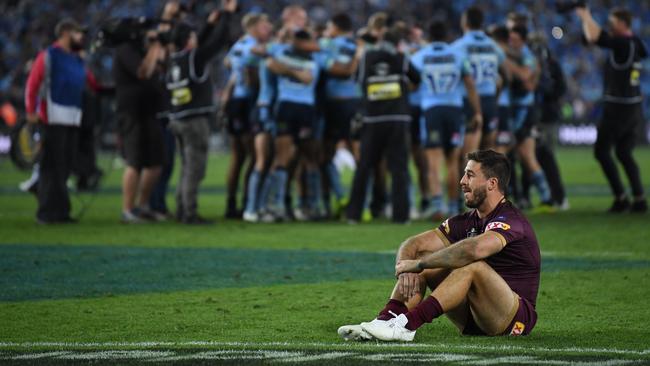 Ben Hunt has copped plenty of heat from disgruntled Maroons supporters after Sunday’s loss to NSW. Picture: AAP