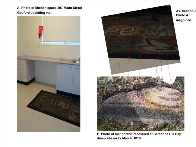 The Hunter/Central Coast Regional Illegal Dumping (RID) Squad managed to use a coffee mat and linoleum tile to convict a man, 43, over three illegal dumping offences. Picture: supplied