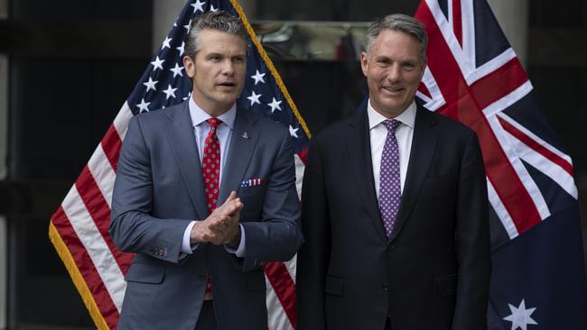 Secretary of Defence Pete Hegseth and Australian Minister for Defense Richard Marles.