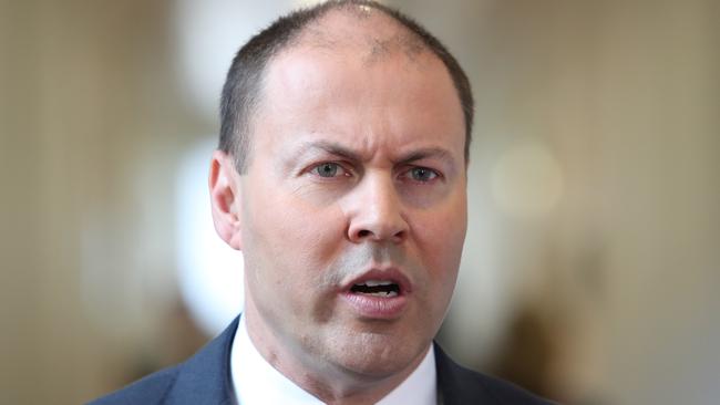 Treasurer Josh Frydenberg at Parliament House in Canberra. Picture: Kym Smith