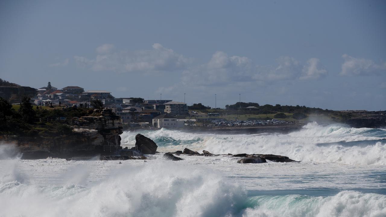 Many beaches have been closed to the public with the Bureau of Meteorology issuing a hazardous surf warning for the coast of NSW. Picture: NewsWire / Nikki Short