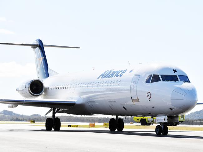 Sunshine Coast Airport has spread its wings to fly north for the first time ever, officially launching its inaugural Alliance Airlines service to Cairns today. Photo Patrick Woods / Sunshine Coast Daily.