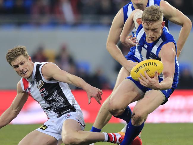 Kangas skipper Jack Ziebell was ferocious at the contest. Pic: AAP