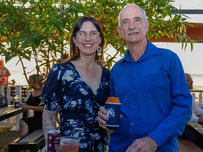 Erin Lucas and John Schier at the 2025 Hospitality NT Aristocrat Technologies Awards for Excellence, Darwin Ski Club. Picture: Pema Tamang Pakhrin
