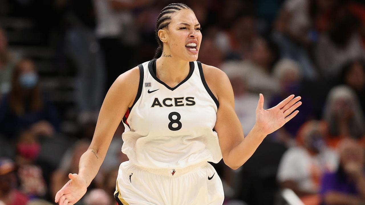 Liz Cambage is happy in America after moving from the Aces to the Sparks. (Photo by Christian Petersen/Getty Images)