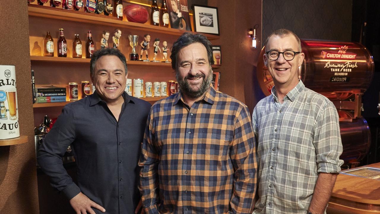 Sam Pang, Mick Molloy, Andy Maher in the Front Bar studio.