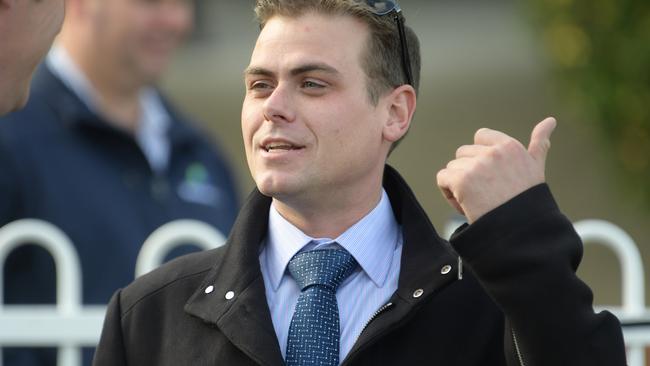 Trainer, Blake Ryan is seen after Vienna Romance to win race 4,#The races Handicap during Canterbury Park Raceday Canterbury Park in Sydney, Saturday, June 27, 2018.  (AAP Image/Simon Bullard) NO ARCHIVING, EDITORIAL USE ONLY.