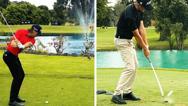 On the irons. Action shots of golfers at the recent Riverina Blitz Golf. Photo: Supplied