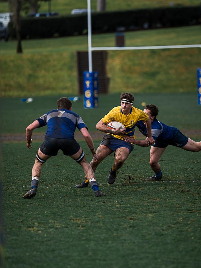 The Churchie First XV v the Toowoomba Grammar XV. Photo: Jessica Courtnie
