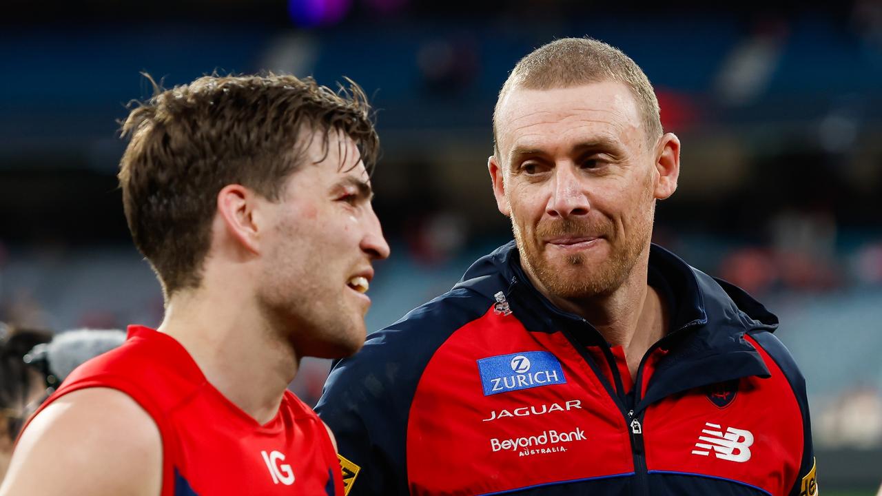 Goodwin says it is an ‘absolute privilege’ to remain in charge of the Demons for at least another three seasons. Picture: Dylan Burns / Getty Images