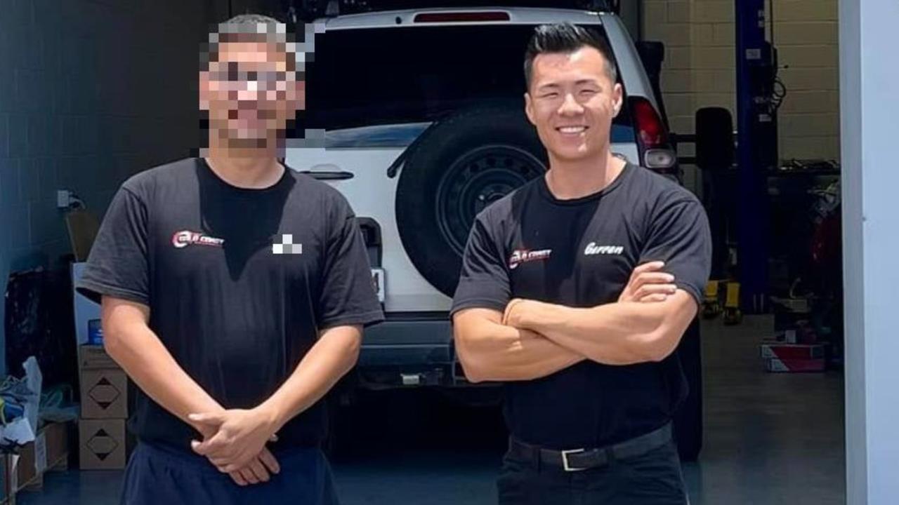 Garran Kenneth Ma, 33, outside the Molendinar automotive workshop he owns. Picture: Facebook