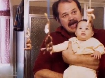 Thomas Markle with Meghan Markle when she was a baby. Picture: 60 Minutes/Nine Network